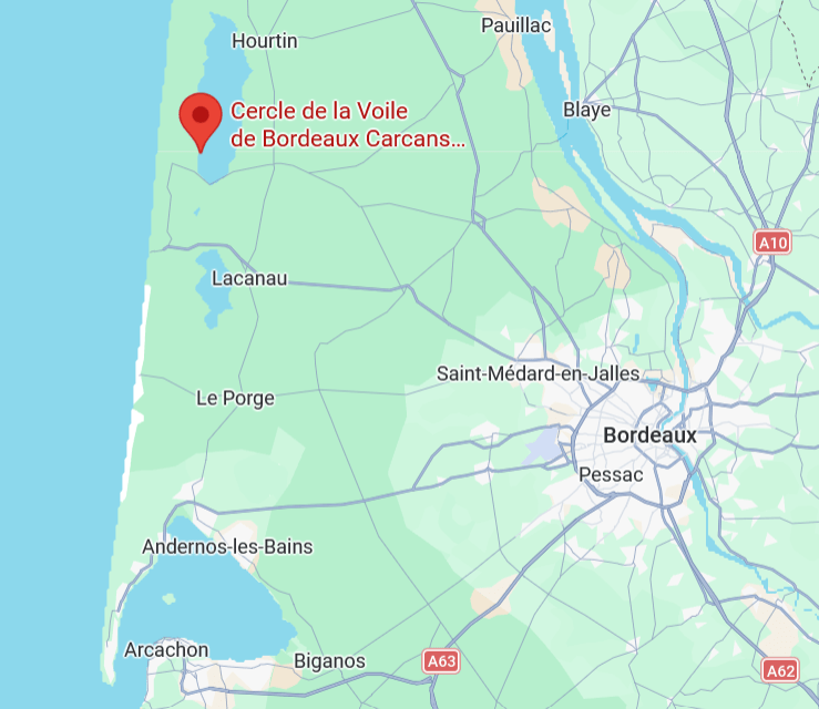 Cartographie du centre nautique du CVBCM et de son entourage.