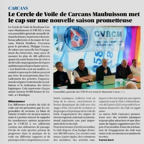 Reportage média AG du CVBCM